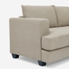 Sofa 3-Sitzer Ecke Design mit Halbinsel in beige Stoff Avior Katalog