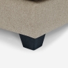 Sofa 3-Sitzer Ecke Design mit Halbinsel in beige Stoff Avior Lagerbestand