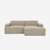 Sofa modernes Design 3-Sitzer mit rechtem Liegesessel aus Stoff Toliman Verkauf