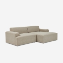 Sofa modernes Design 3-Sitzer mit rechtem Liegesessel aus Stoff Toliman Angebot