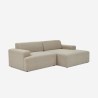 Sofa modernes Design 3-Sitzer mit rechtem Liegesessel aus Stoff Toliman Angebot