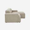 Sofa modernes Design 3-Sitzer mit rechtem Liegesessel aus Stoff Toliman Sales