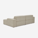 Sofa modernes Design 3-Sitzer mit rechtem Liegesessel aus Stoff Toliman Rabatte