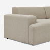 Sofa modernes Design 3-Sitzer mit rechtem Liegesessel aus Stoff Toliman Lagerbestand