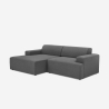 Sofa 3-Sitzer Design mit linkem Liegesessel aus Stoff Seginus Angebot