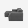 Sofa 3-Sitzer Design mit linkem Liegesessel aus Stoff Seginus Sales