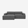 Sofa 3-Sitzer Design mit linkem Liegesessel aus Stoff Seginus Verkauf