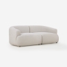 Sofa modular bogenförmig 2-Sitzer aus beigem Stoff Yuna-2 Angebot