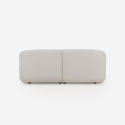Sofa modular bogenförmig 2-Sitzer aus beigem Stoff Yuna-2 Sales