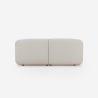 Sofa modular bogenförmig 2-Sitzer aus beigem Stoff Yuna-2 Sales
