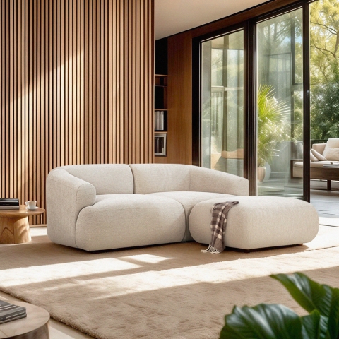 Sofa Design modern modula 2-Sitzer aus Stoff mit Hocker Yuna-2P Aktion