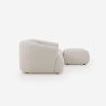 Sofa modular 3-Sitzer geschwungen mit Hocker aus Stoff Yuna-3P Angebot