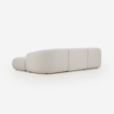 Sofa modular 3-Sitzer geschwungen mit Hocker aus Stoff Yuna-3P Sales