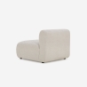 Sofa modular gebogenförmig 3-Sitzer aus beigem Stoff Yuna-3 Rabatte
