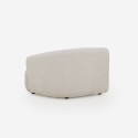 Sofa modular gebogenförmig 3-Sitzer aus beigem Stoff Yuna-3 Auswahl