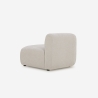 Sofa modular gebogenförmig 3-Sitzer aus beigem Stoff Yuna-3 Maße