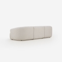 Sofa modular gebogenförmig 3-Sitzer aus beigem Stoff Yuna-3 Angebot