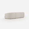 Sofa modular gebogenförmig 3-Sitzer aus beigem Stoff Yuna-3 Angebot