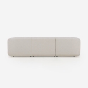 Sofa modular gebogenförmig 3-Sitzer aus beigem Stoff Yuna-3 Sales