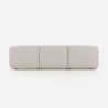 Sofa modular gebogenförmig 3-Sitzer aus beigem Stoff Yuna-3 Sales