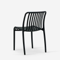 Stuhl draußen Garten modern schwarz weiß Polypropylen Sawas Lagerbestand