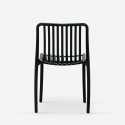 Stuhl draußen Garten modern schwarz weiß Polypropylen Sawas Katalog
