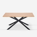 Tisch mit gekreuzten Beinen 160x90 aus Holz und Metall Shaila Rabatte