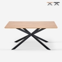 Tisch mit gekreuzten Beinen 160x90 aus Holz und Metall Shaila Aktion