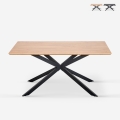 Tisch mit gekreuzten Beinen 160x90 aus Holz und Metall Shaila Aktion