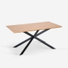 Tisch mit gekreuzten Beinen 160x90 aus Holz und Metall Shaila Katalog
