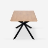 Tisch mit gekreuzten Beinen 160x90 aus Holz und Metall Shaila Lagerbestand
