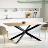 Tisch mit gekreuzten Beinen 160x90 aus Holz und Metall Shaila Angebot