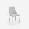Stuhl gepolstert modern aus Stoff für Esszimmer und Küche Sirka 