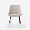 Stuhl modern Küche aus Stoff mit schwarzen Metallbeinen Piros Lagerbestand