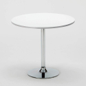 Kaffee Tisch Rund und Quadratisch Weiß Schwarz 70x70 Bistrot Eigenschaften