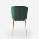 Stuhl aus Stoff Design Esszimmer mit goldfarbenen Beinen Virin 