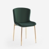 Stuhl aus Stoff Design Esszimmer mit goldfarbenen Beinen Virin 