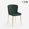 Stuhl aus Stoff Design Esszimmer mit goldfarbenen Beinen Virin Aktion