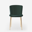 Stuhl aus Stoff Design Esszimmer mit goldfarbenen Beinen Virin 