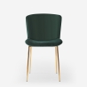 Stuhl aus Stoff Design Esszimmer mit goldfarbenen Beinen Virin 
