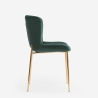 Stuhl aus Stoff Design Esszimmer mit goldfarbenen Beinen Virin 