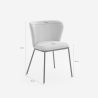 Stuhl für das Esszimmer in modernem Design aus Stoff mit schwarzen Beinen Lasta 