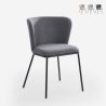 Stuhl für das Esszimmer in modernem Design aus Stoff mit schwarzen Beinen Lasta Angebot