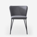 Stuhl für das Esszimmer in modernem Design aus Stoff mit schwarzen Beinen Lasta Kauf