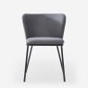 Stuhl für das Esszimmer in modernem Design aus Stoff mit schwarzen Beinen Lasta Kauf