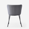 Stuhl für das Esszimmer in modernem Design aus Stoff mit schwarzen Beinen Lasta 