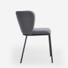 Stuhl für das Esszimmer in modernem Design aus Stoff mit schwarzen Beinen Lasta 