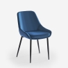 Stuhl gepolstert modern aus Samt für Küche Esszimmer Jarva Maße