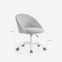 Stuhl Büro drehbar aus Stoff höhenverstellbar Mikro Kosten
