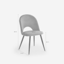 Stuhl modern aus Samt gepolstert Esszimmer Küche Zarda 